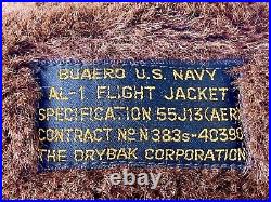 Korean War Era US Navy BUAERO AL-1 Flight Jacket USN Aviator Parka Pilot