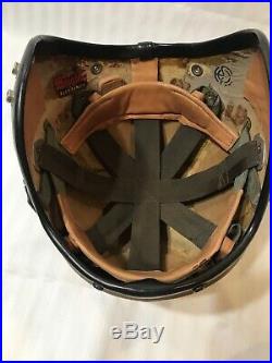 Korean War Era US Navy Pilot Helmet Gentexite Large Gold Lieutenant Named