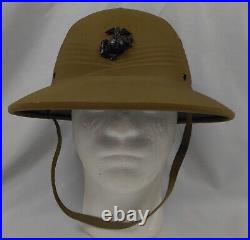 Korean War Era USMC Pressed Fiber Sun Helmet