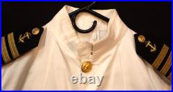 Korean War Era USMS Merchant Marine Captain's Dress White Uniform 37R & Boards