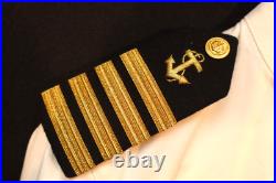 Korean War Era USMS Merchant Marine Captain's Dress White Uniform 37R & Boards