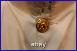 Korean War Era USMS Merchant Marine Captain's Dress White Uniform 37R & Boards