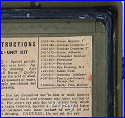 Korean War Era Vehicle First Aid Kit -9-221-200 All Correct Original Contents