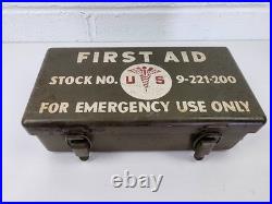 Korean War Era Vehicle First Aid Kit -9-221-200 All Correct Original Contents Korean War Era Vehicle First Aid Kit -9-221-200 All Correct Original Contents