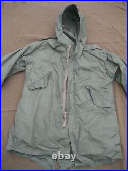 Korean War GI M1951 M51 Fishtail Parka with Liner & Hood, Very Good, Size Large