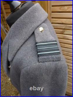 Korean War Gieves RAF Royal Air Force Officer's Wool Crombie Greatcoat Overcoat