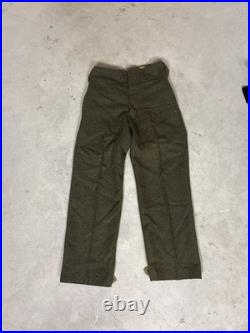 Korean War Green Wool Battlefield Service Pants Trousers 32-33