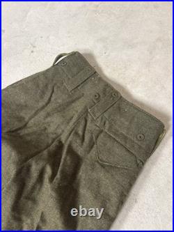 Korean War Green Wool Battlefield Service Pants Trousers 32-33