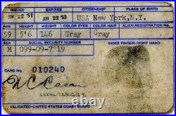 Korean War Homefront Shipbuilding War Worker Photo Port Security ID Card