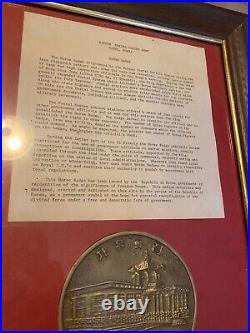 Korean War Horse Badge Eighth Army US Medal Plaque Framed