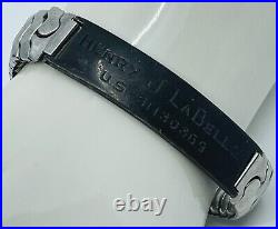 Korean War ID Bracelet Sterling Tag Henry J LaBelle Estenmade Stainless Steel