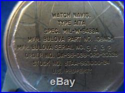 Korean War Issued Pilot's/Navigator's Wristwatch, Bulova, Model A-17A Working