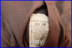 Korean War Jacket Wool Taupe Womens Size 10R Dated 1951 Dress Parade Artillery B
