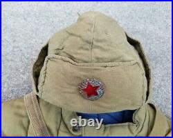 Korean War KPA Nork Communist Winter Uniform Hat bandoleer belt PVA chinese cap