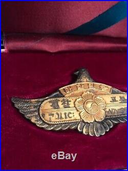 Korean War Korea US Police Advisor 3.5 Wings Badge in Case (Super Rare)