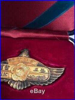 Korean War Korea US Police Advisor 3.5 Wings Badge in Case (Super Rare)