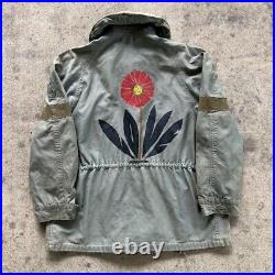 Korean War Love Custom Hand Painted Jacket USAF Large 1950s Military Field