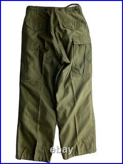 Korean War M-1951 FIELD PANTS US ARMY 1951 DATED OD GREEN With LINER FRIEZE SMALL