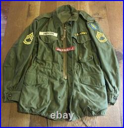 Korean War M-51 Field Jacket SPECIAL FORCES Medium Regular Excellent OG107 Patch