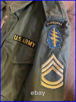 Korean War M-51 Field Jacket SPECIAL FORCES Medium Regular Excellent OG107 Patch