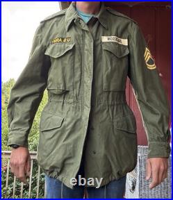 Korean War M-51 Field Jacket SPECIAL FORCES Medium Regular Excellent OG107 Patch