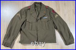 Korean War M1944 US Army Eisenhower Ike Jacket & Pants Uniform Bullion Insignia