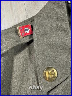 Korean War M1944 US Army Eisenhower Ike Jacket & Pants Uniform Bullion Insignia