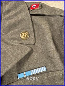 Korean War M1944 US Army Eisenhower Ike Jacket & Pants Uniform Bullion Insignia