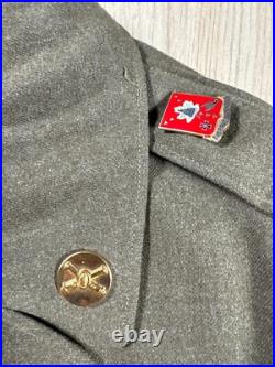 Korean War M1944 US Army Eisenhower Ike Jacket & Pants Uniform Bullion Insignia
