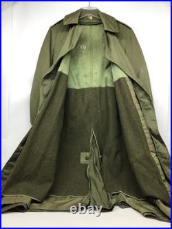 Korean War M51 Sateen Governmental USGI Trench Coat w Wool Liner Small Long