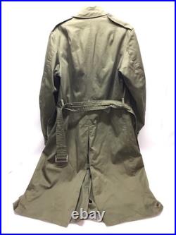 Korean War M51 Sateen Governmental USGI Trench Coat w Wool Liner Small Long