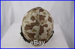Korean War Made Us Marine Corps 53 Dated Helmet Cover Rearseam Used For Vietnam
