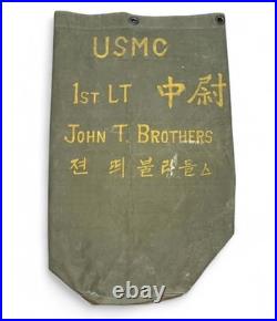 Korean War Marine Corps Duffle Bag/Sea Bag From USMC Vet Named 1st Marine Div