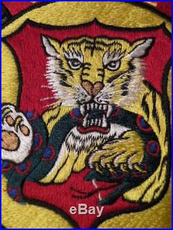 Korean War Marine Corps Squadron Patches and scarf, VMA 212, Devil Cats
