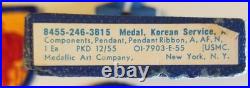 Korean War Medal Lot Korean Service Medal with Box, Ribbon Bar, US Army Patches