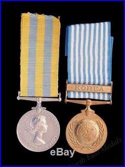 Korean War Medal Pair. Private Smith, King's Liverpool Regiment, Queens Korea
