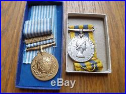 Korean War Medal Pair To Glosters. Korea Medal & Un, Both Boxed