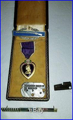 Korean War Medal grouping Documents purple heart empherma id'ed WW2 WWII