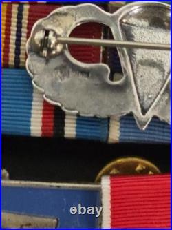 Korean War Medals Dated Box 1955-Both Sterling CIB -Jump Wings -11-RIbbons Rack