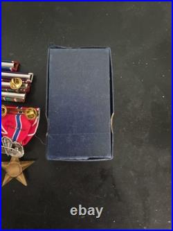 Korean War Medals Dated Box 1955-Both Sterling CIB -Jump Wings -11-RIbbons Rack