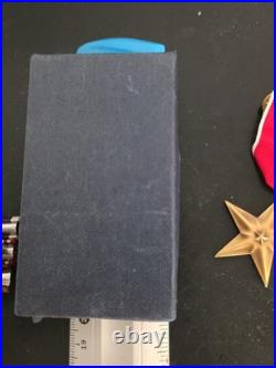 Korean War Medals Dated Box 1955-Both Sterling CIB -Jump Wings -11-RIbbons Rack