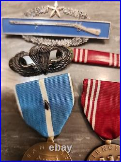 Korean War Medals+ Jump Wings +CIB/W-Star Both Sterling + Ribbons-SEE STORE