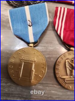 Korean War Medals+ Jump Wings +CIB/W-Star Both Sterling + Ribbons-SEE STORE