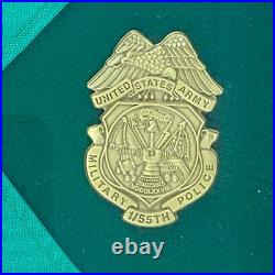 Korean War Memorabilia 55th Military Police Flag Medals Camp Page Shadow Box LG