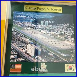 Korean War Memorabilia 55th Military Police Flag Medals Camp Page Shadow Box LG Korean War Memorabilia 55th Military Police Flag Medals Camp Page Shadow Box LG