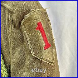 Korean War Named 1st Inf Div 16th Reg Ike Uniform Sterling Jump Wings