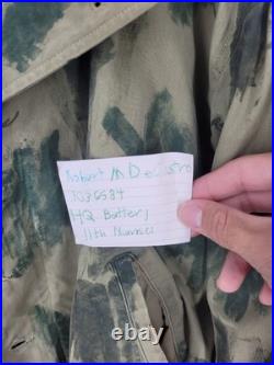 Korean War Named Field Hand Painted Camouflaged M41 Jacket 1st Marine Division