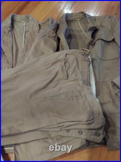 Korean War Navy Khaki Uniforms Officer Lot Named Politican Regan Administration