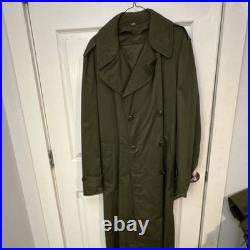 Korean War Original Cotton OG 107 1953 Overcoat Never Worn Medium