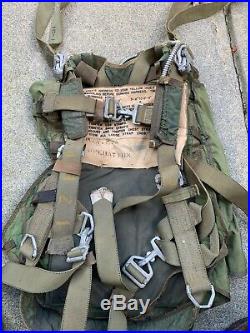 Korean War Parachute harness UsedMilitary Issue For 28 Foot Parachute Dated 1951